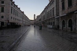 Stradun Street at dawn